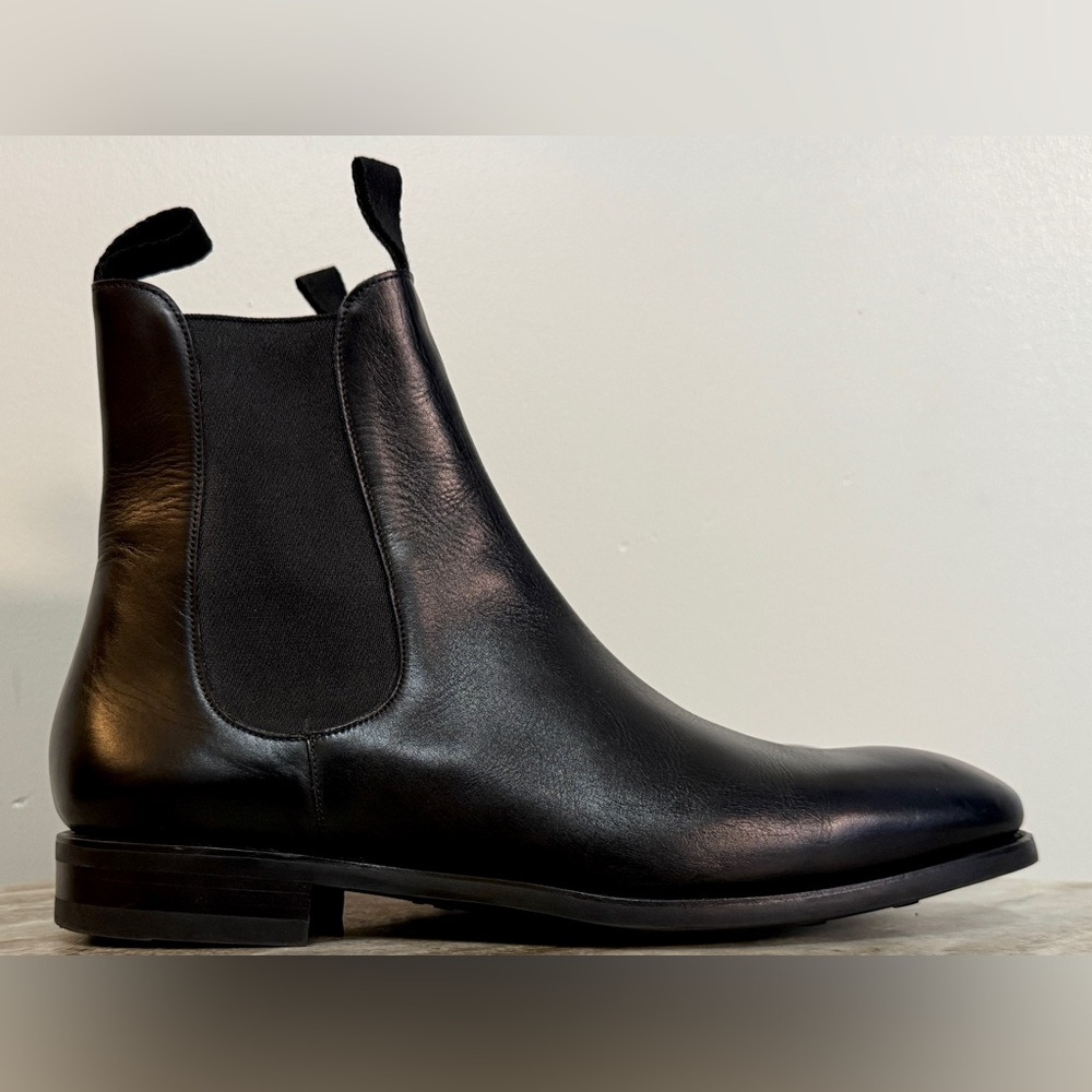 CARMINA BLACK LEATHER CHELSEA BOOT 80186 INCA UK 9 / US 10 Goodyear Spain $700 - Picture 5 of 13